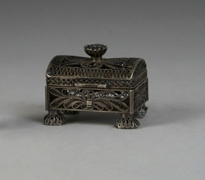 MINIATURE CASE in silver (800°/°°minimum),...