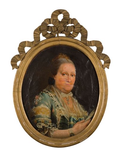 École étrangère de la fin du XVIIIe siècle.
Portrait...