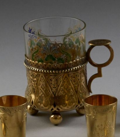 OVCHINNIKOV HOUSE. 
Gilt silver (800°/°°...