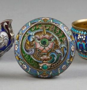 Gilded silver (800°/°° minimum) PILLO BOX,...