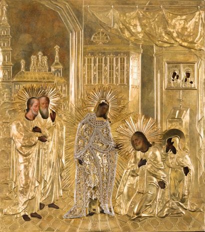 ICON of the Mother of God in the temple....