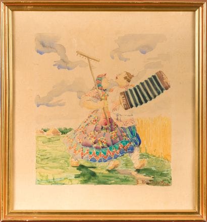 Boris Petrovitch KRILOV (1891-1977).
La paysanne...