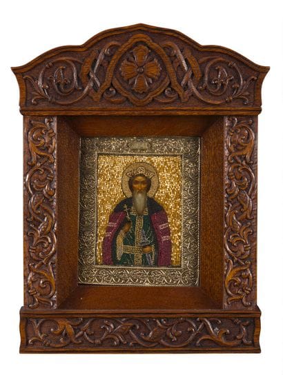 Saint Prince Vladimir ICON. Tempera on wood...