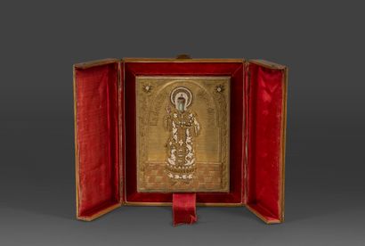 ICON of Saint Alexis. Tempera on wood preserved...