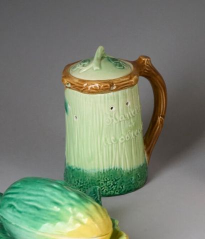 Polychrome ceramic CHOPE COUVER decorated...