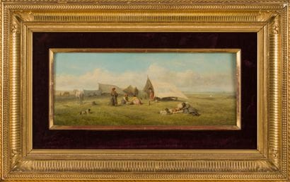 Wilhelm Amandus BEER (1837-1907). 
Paysans...