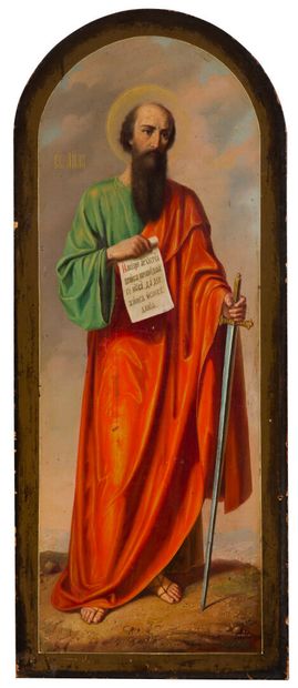 ICON of Saint Apostle Paul. Tempera on wood,...