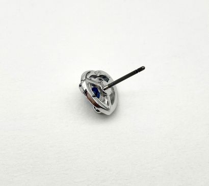SWAROVSKI.
Paire de clous d'oreilles en acier...