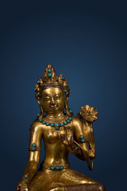 Syamatara, Tibet, 15th-16th century. 
Gilded...