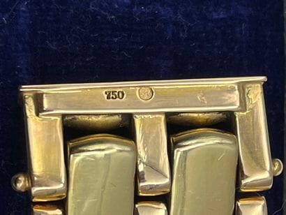 Bracelet manchette articulé en or 18 K (750...