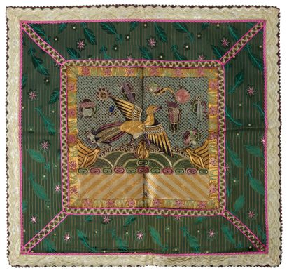 Set of nine civil servant badges in silk...