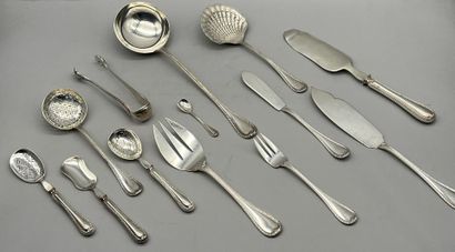 950 °/°° silver household set comprising:...