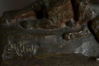 Maximilien Louis FIOT (1886-1953) 
Two panthers
Sculpture...