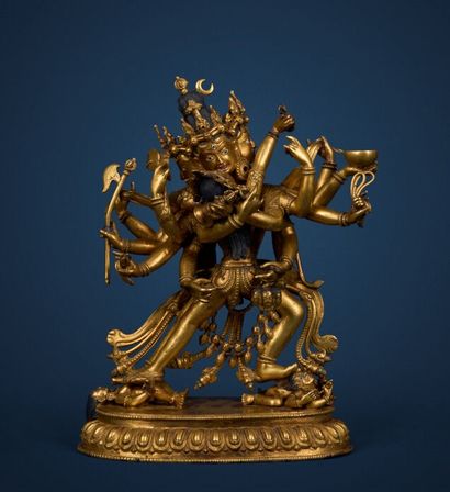 Chakrasamvara and Vajravarahi, Nepal or Tibet....
