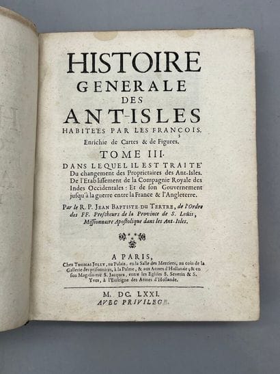 Antilles - DU TERTRE (R. P. Jean-Baptiste)....
