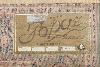 Carpet rug in polychrome wool velvet. Garden