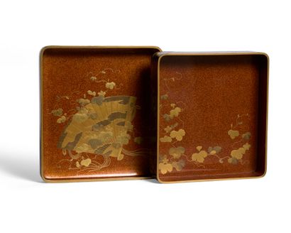 Suzuribako rectangular box in hiramaki-e...
