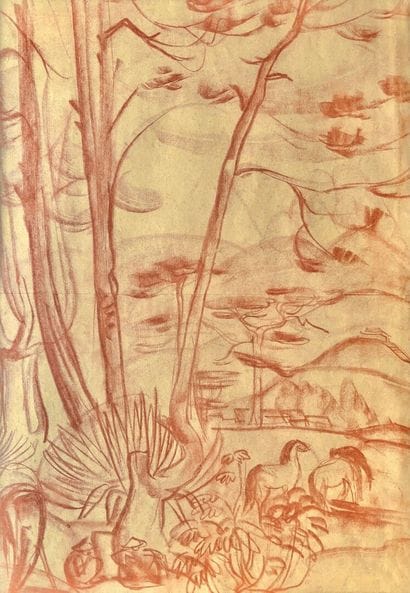 André MAIRE (1898-1984). 
Dalat, landscape...