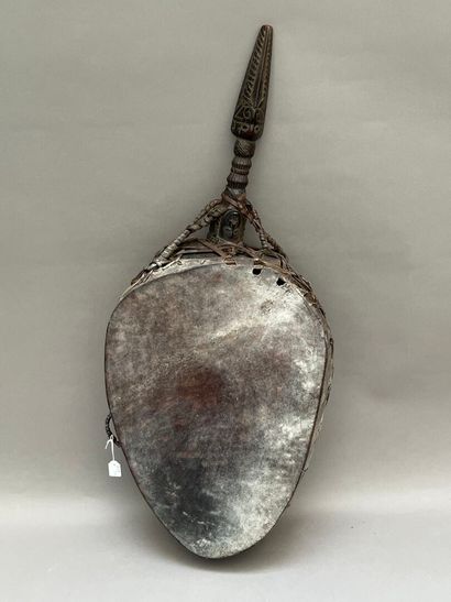Shaman's (Jhankri) drum (Dhyangro) in wood,...