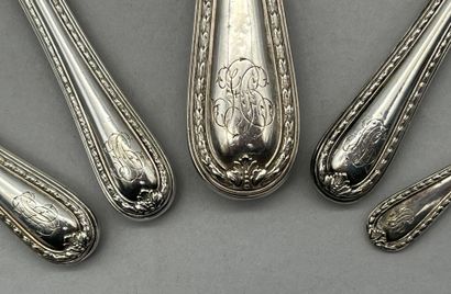 950 °/°° silver household set comprising:...
