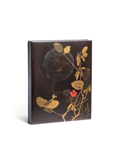 Black lacquer rectangular box with gold takamakie-e...