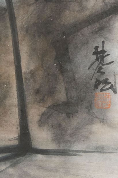 Lin Fengmian 林風眠 (1900-1991). 
Two egrets...