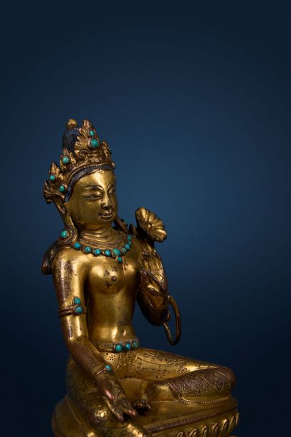 Syamatara, Tibet, 15th-16th century. 
Gilded...
