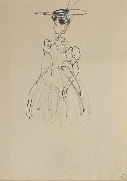 Lot comprenant :
- Maurice VAN MOPPÈS (1904-1957)
Chien...
