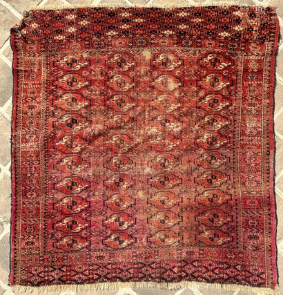 Tekke Boukhara. 
Tapis en laine et soie de...