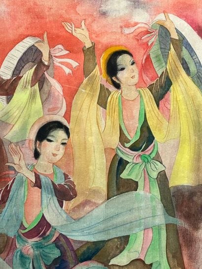 HIEU DÊ (20th century). 
Vietnamese dancers....