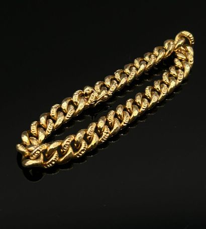 Bracelet en or jaune 18K (750°/°°), à mailles...