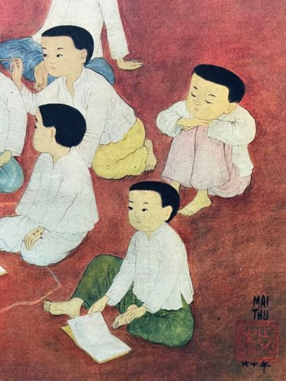 MAI-THU (1906-1980). 
The classroom. 
Reproduction...