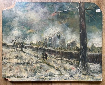 Émile BOYER (1877-1948)
Paysage de neige...
