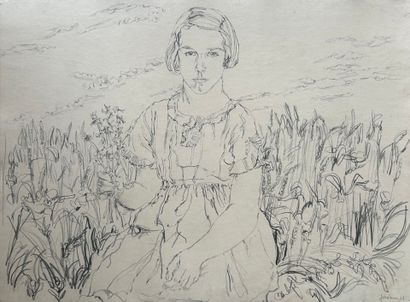 JORDAN (?), école du XXe siècle.
Jeune fille...