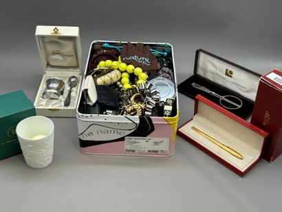 Important lot comprenant :
- Bijoux fantaisie...