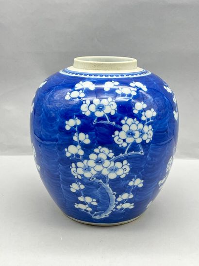 Lot comprenant: 
- Grand plat en porcelaine...