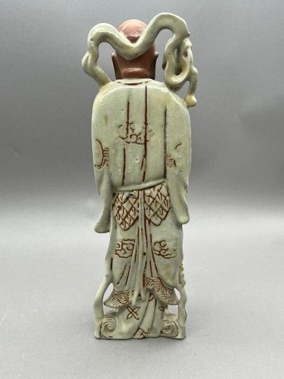 Lot including: 
- Adorned Buddha, gilded...