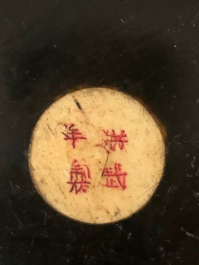 Lot including:
- A stoneware Buddha head,...