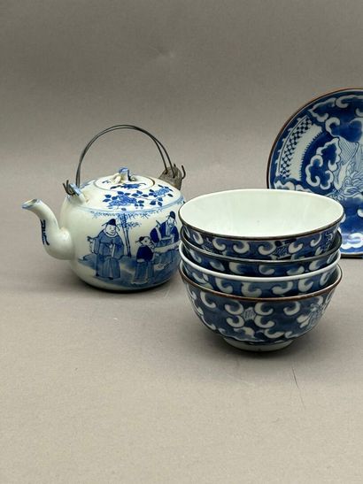 Lot including; four bowls, one cup, one small...