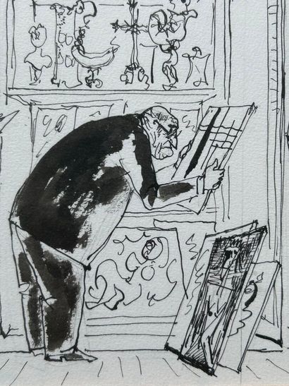 Lot comprenant : 
- Albert DUBOUT (1905-1976)
Soldat...