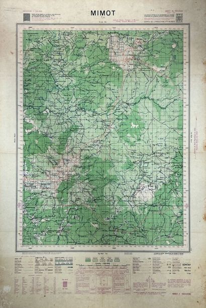 Edition MIMOT EST. 
Carte de l'Indochine...