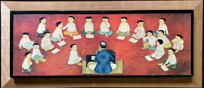 MAI-THU (1906-1980). 
The classroom. 
Reproduction...