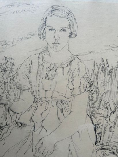 JORDAN (?), école du XXe siècle.
Jeune fille...