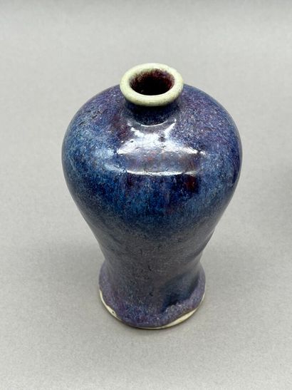 Réunion de deux vases de forme Meiping à...