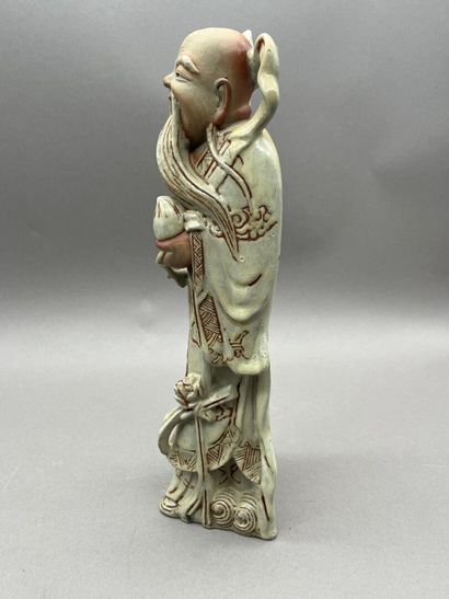 Lot including: 
- Adorned Buddha, gilded...