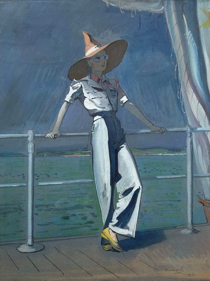 Joseph BOLEGARD (1889-1963)
Femme au chapeau...
