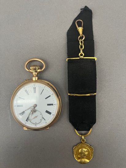Montre de gousset en or 18 K (750 °/°°)....