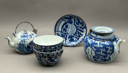 Lot including; four bowls, one cup, one small...