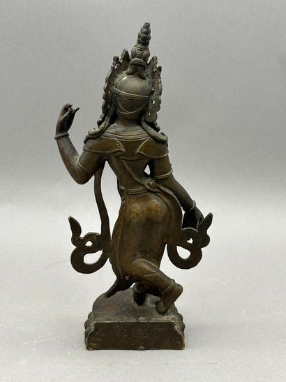 Lot including: 
- Gilded bronze statuette...