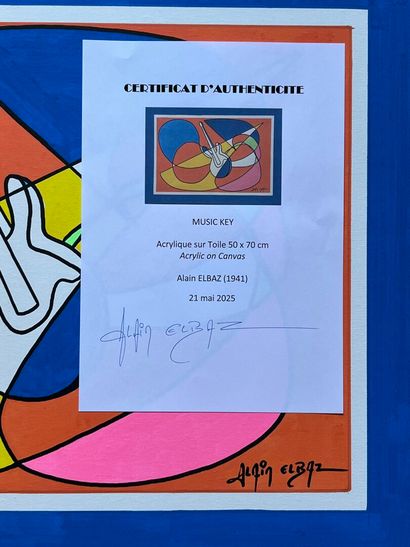 Alain ELBAZ (né en 1941)
Music key, 2025.
Acrylique...